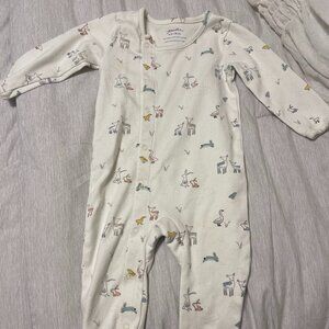 Pehr animal long sleeve romper/sleeper - Size 6-12 months